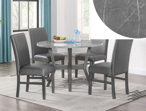 1317SET-GT JUDSON 5-PK DINING SET GLITTER GREY