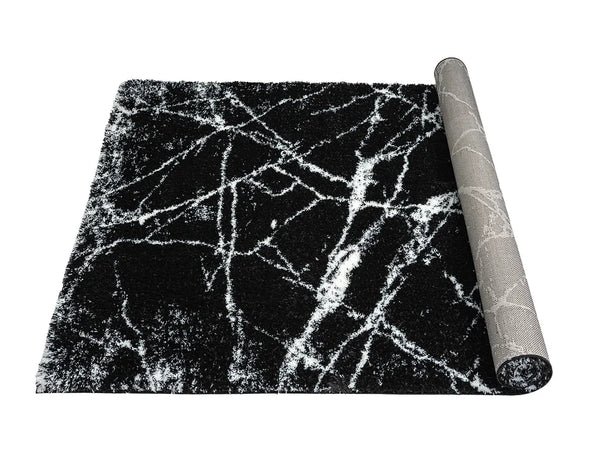 COMFY SHAG 230 BLACK  5 X 7 RUG