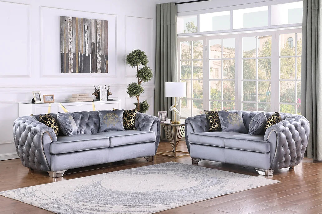 S2004 MILA GREY RECLINER LIVING ROOM SET AVAILABLE AS 2 PIECE AND 3 PIECE SET