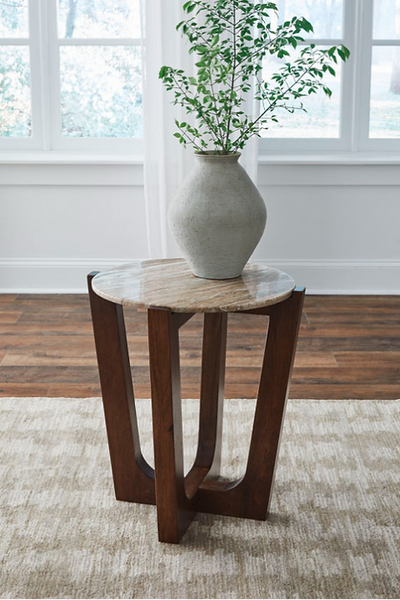 ASHLEY T667-6 TANIDORE ROUND END TABLE