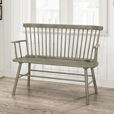 SET4185 JERIMIAH SPINDLEBACK BENCH GREY