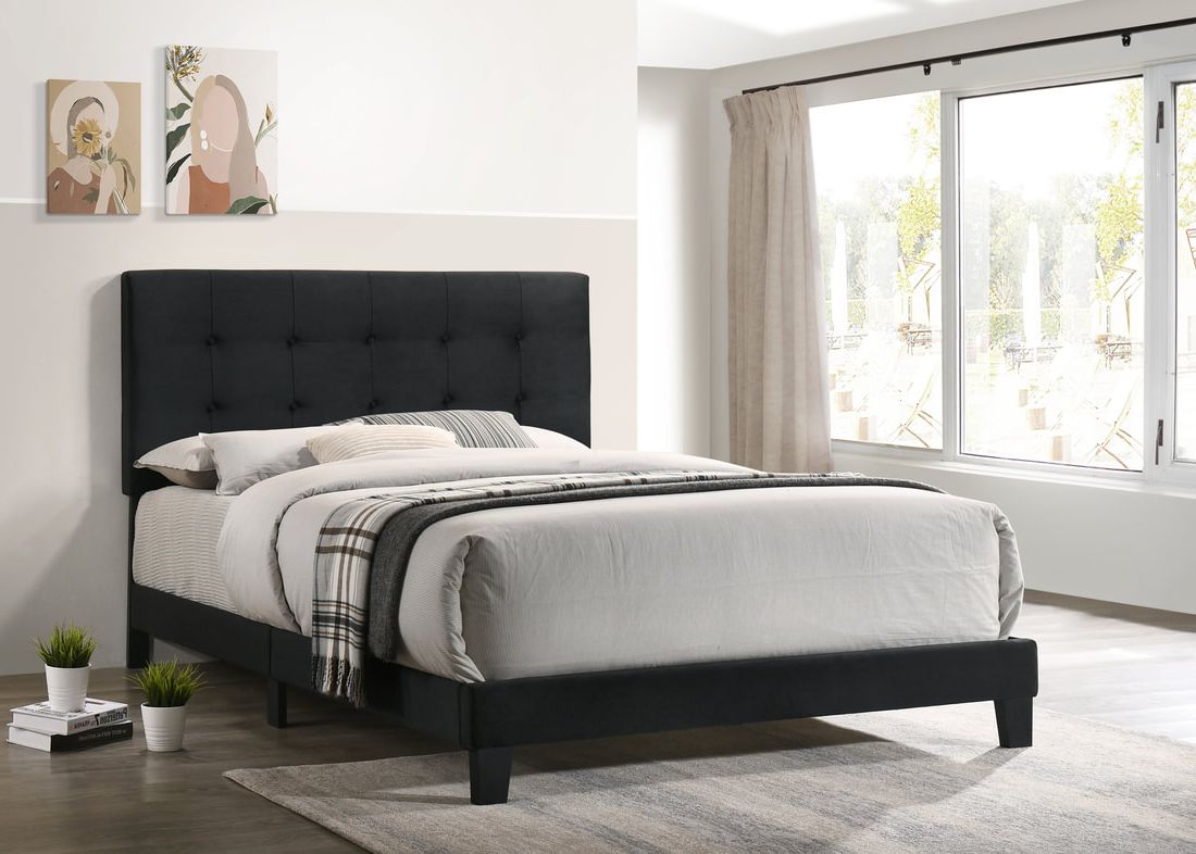 920 BLACK PLATFORM BED AVAILABLE IN TWIN, FULL, QUEEN AND KING SIZES