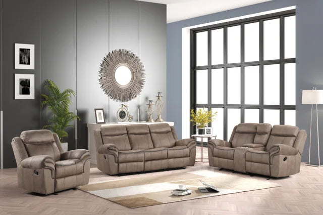 Andres  Reclining Living Room Set Available in Brown and Grey