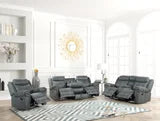 Andres  Reclining Living Room Set Available in Brown and Grey