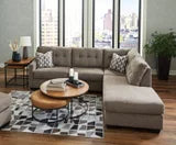 Ashley Sectional Available in Chocolate and Pebble colors