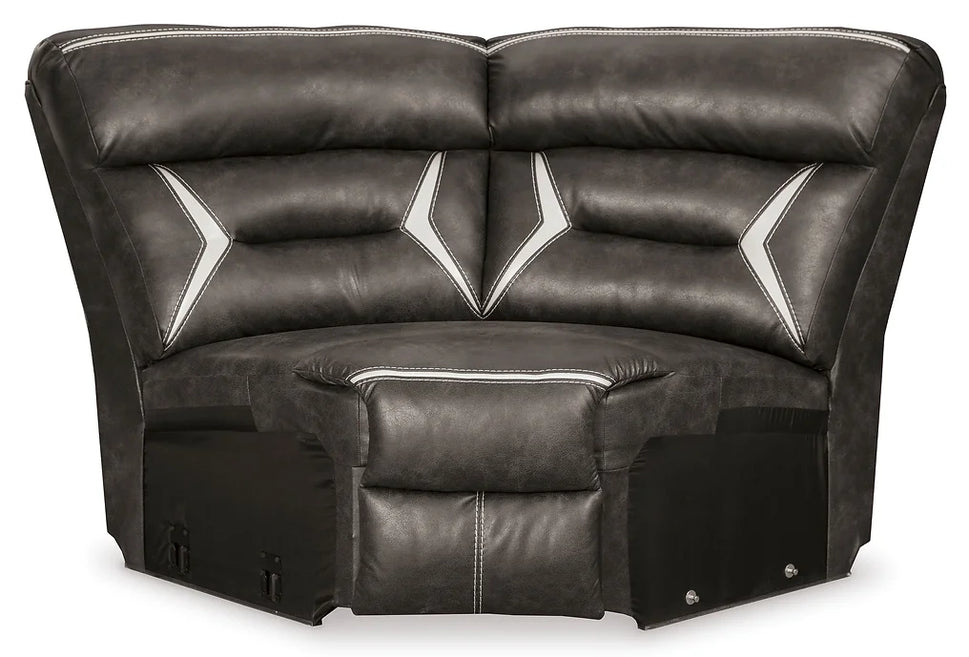 Ashley 13104 Kincord 4 Piece Reclining Set available in Midnight Black