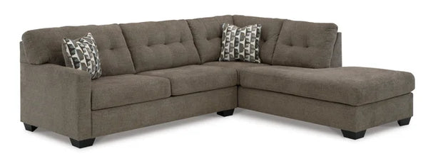 Ashley Sectional Available in Chocolate and Pebble colors