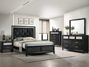 SETB4398 LILA BLACK BEDROOM GROUP AVAILABLE IN FULL, QUEEN AND KING SIZES