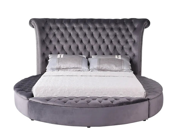 B8008 LUX GREY BED WITH STORAGE AVAILABLE IN QUEEN AND KING SIZES