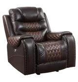 Harley Power - Top Grain Leather Reclining Set available in Black and Brown