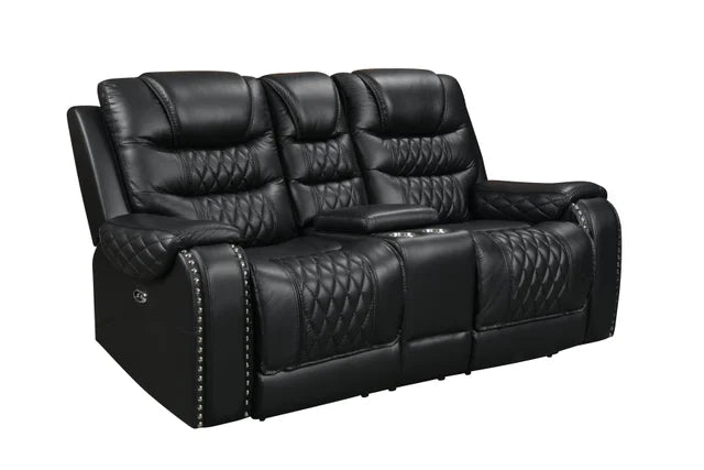 Harley Power - Top Grain Leather Reclining Set available in Black and Brown