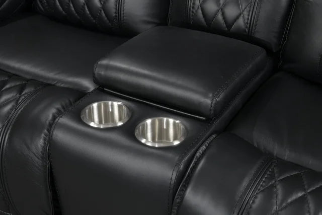 Harley Power - Top Grain Leather Reclining Set available in Black and Brown