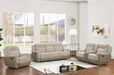 LISA 3 PIECE RECLINING SET IN BROWN AND GREY