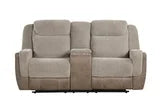 LISA 3 PIECE RECLINING SET IN BROWN AND GREY