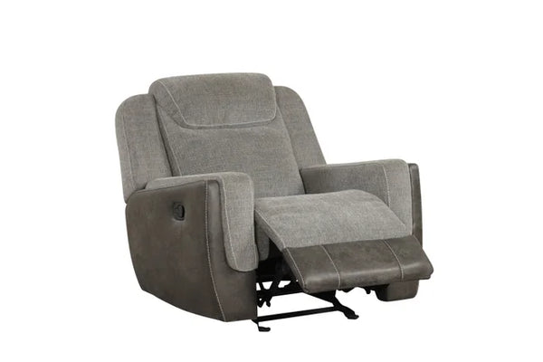 LISA 3 PIECE RECLINING SET IN BROWN AND GREY