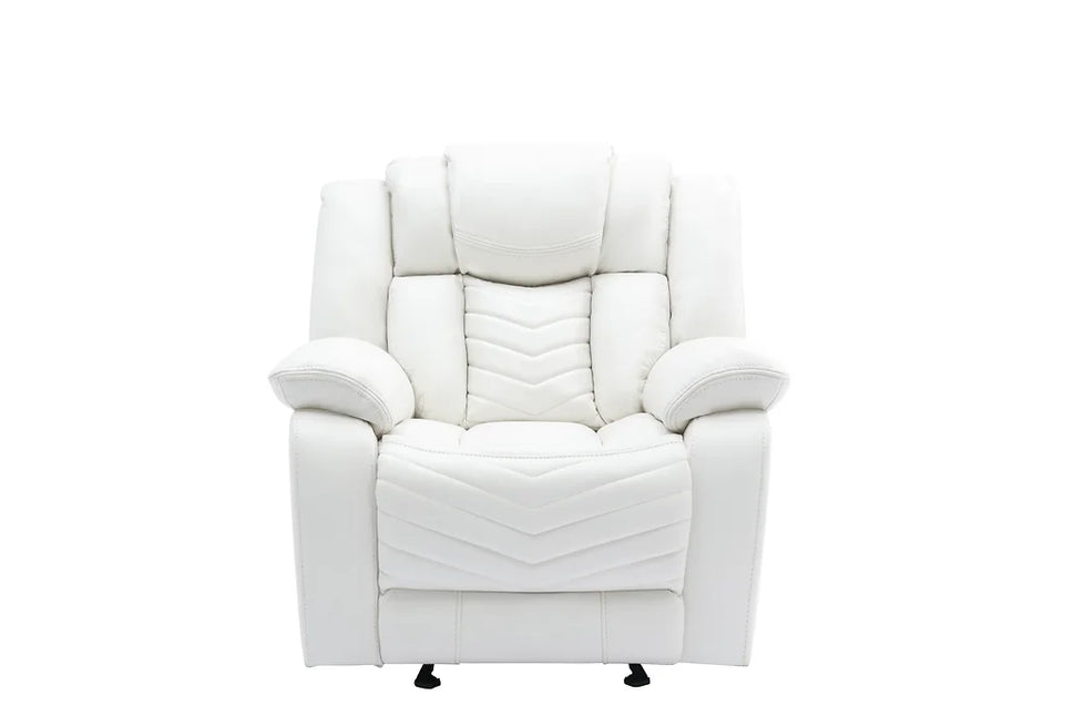 S2021 Lucky Charm 3 Piece Reclining Set Available in Brown and White