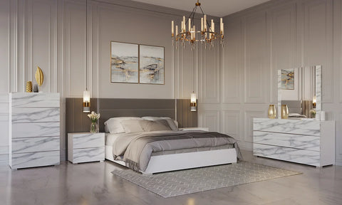 NINA COLLECTION BEDROOM SET AVAILABLE IN QUEEN AND KING SIZES AS 4 PC OR 5 PC SETS