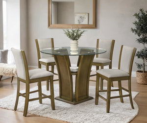 Orlando - Beige Pub Table + 4 Chair Set **NEW ARRIVAL**