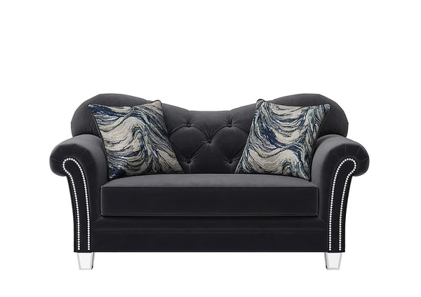 S8785 Bing Black Sofa And Loveseat