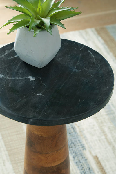 A4000633 ACCENT TABLE WITH MARBLE TOP