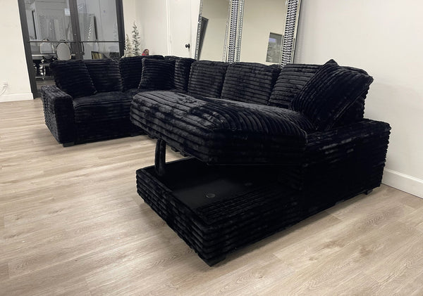 ALISSON BLACK SECTIONAL