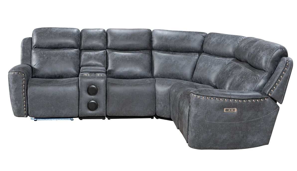 S7900 ROMI GREY POWER SECTIONAL