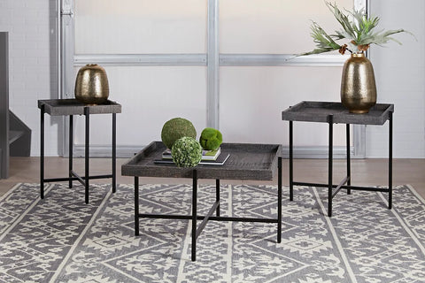 ASHLEY T218 PIPERLYN 3 PIECE COFFEE AND SIDE TABLES SET