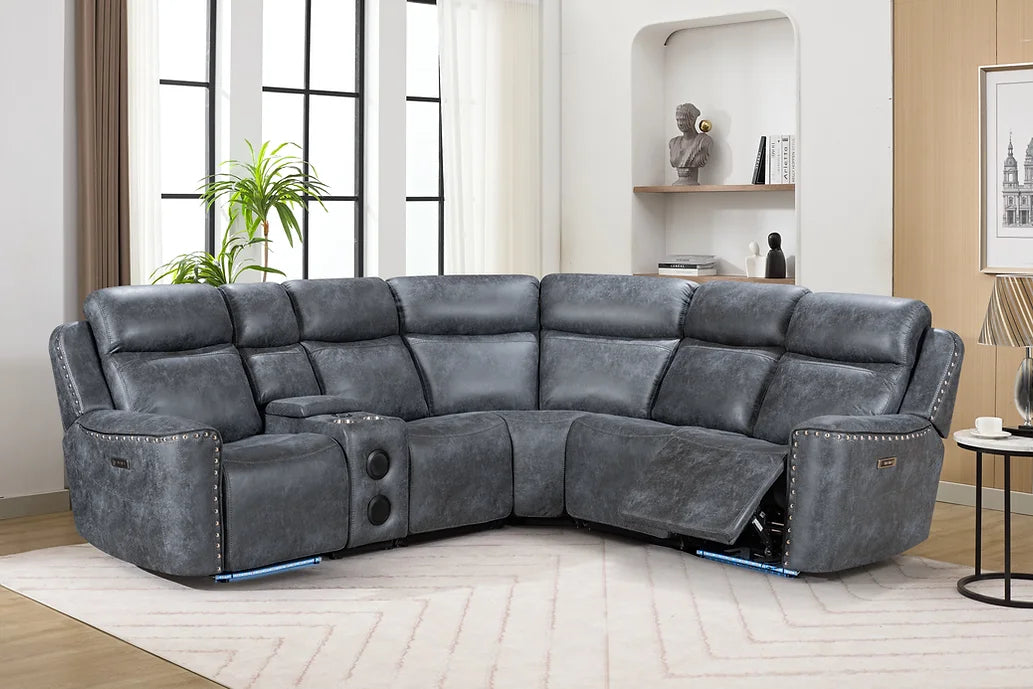 S7900 ROMI GREY POWER SECTIONAL