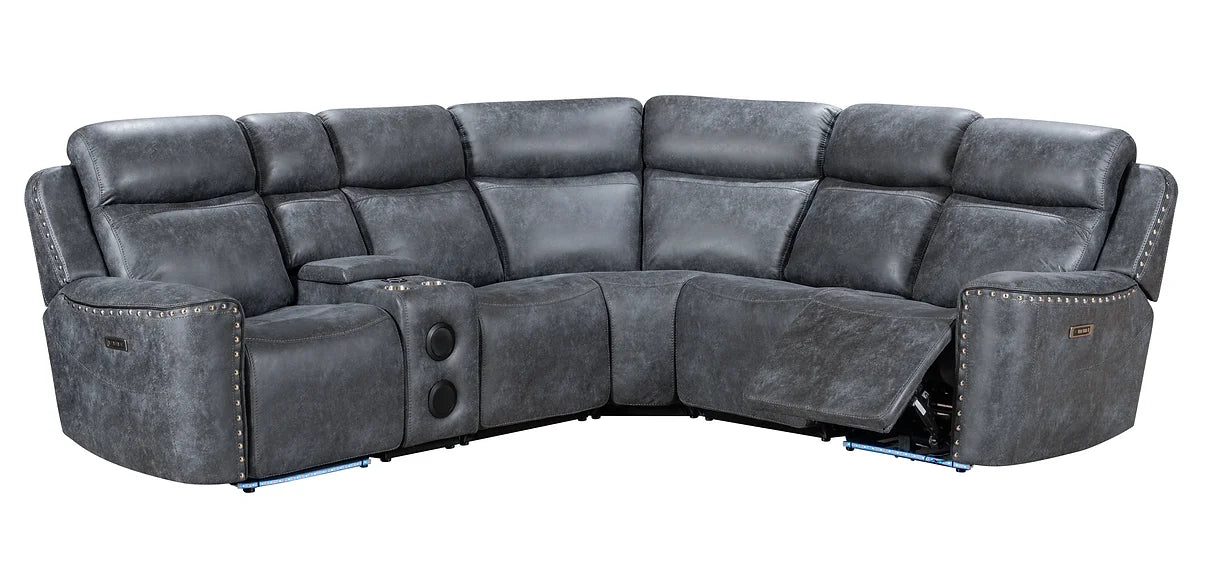 S7900 ROMI GREY POWER SECTIONAL