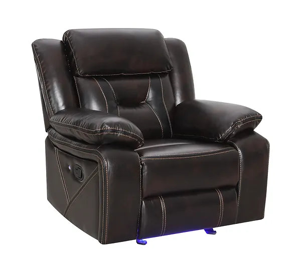 S8098 CONCORD 3 PIECE DARK BROWN RECLINING SET