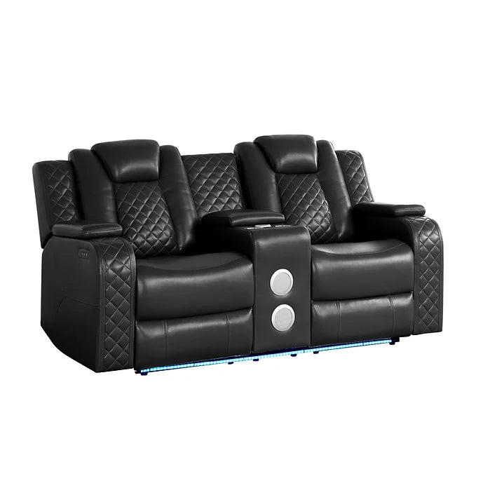 S3480 ECLIPSE BLACK 2 PIECE POWER RECLINING SET