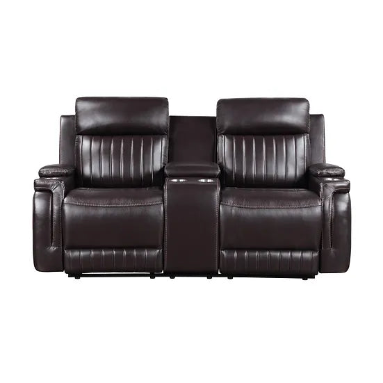 S2121 ETHAN BROWN 3 PIECE RECLINING LIVING ROOM SET