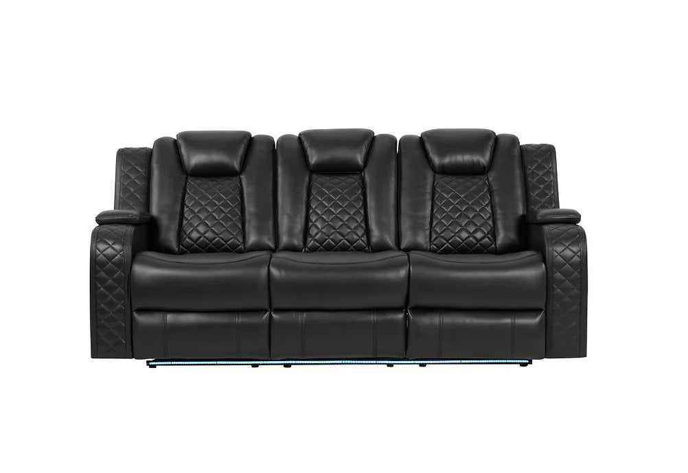 S3480 ECLIPSE BLACK 2 PIECE POWER RECLINING SET