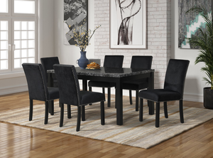 Camila Black - Dining Table + 6 Chair