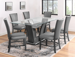 1216-7PCS CAMELIA DINING TABLE WITH 6 CHAIRS