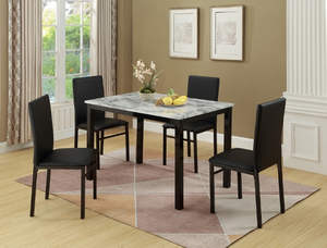 1217SET-WH AIDEN 5-PC DINING TABLE WITH 4 CHAIRS