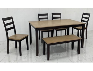 2255BB-6P BRANSON DINING TABLE WITH 4 CHAIRS AND BENCH