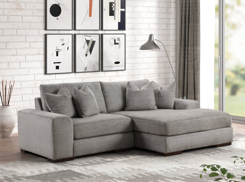 SUNDAY GRAY 2PC Sectional **NEW ARRIVAL**