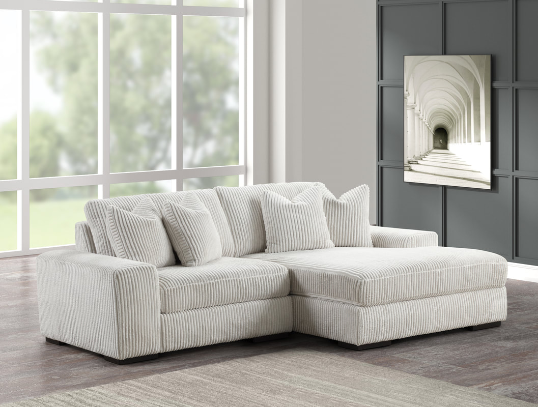 SUNDAY BEIGE 2PC Sectional **NEW ARRIVAL**