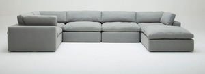 XL CLOUD GRAY Sectional + Ottoman Set