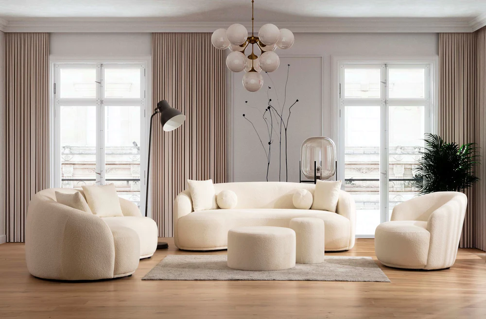 Bonita Ivory Boucle Sofa & Loveseat