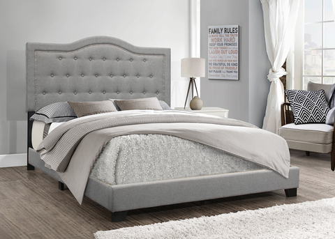 EMMA GREY BED AVAILABLE IN FULL QUEEN AND KING SIZES