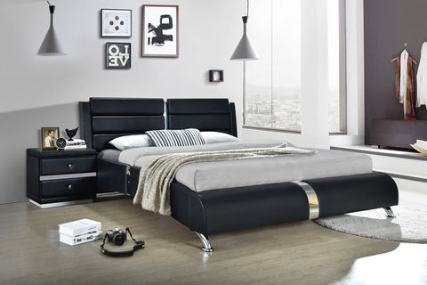 VEGAS PLATFORM BED BLACK AVAILABLE IN QUEEN AND KING SIZES