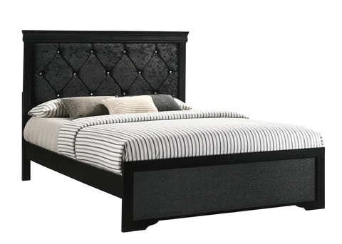 B6918 AMALIA BLACK QUEEN OR KING SIZE  BED