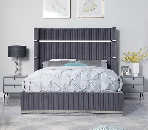 B786 Aspen (Grey) Bed Frame