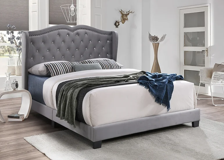 B9331 Elena Bed Frame (Grey)