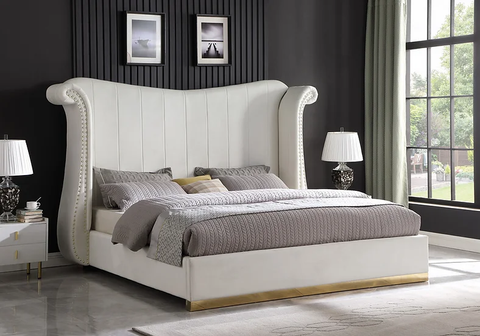 B400 Luna Bed Frame (Cream)