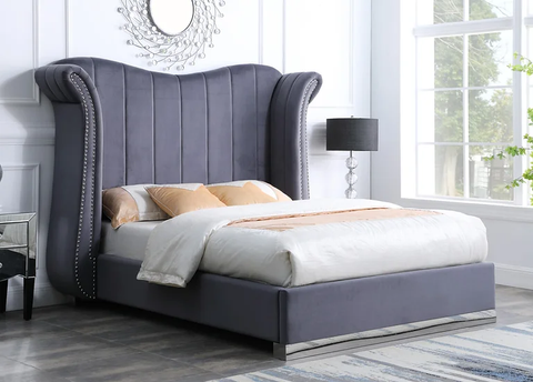 B400 Luna Bed Frame (Grey)