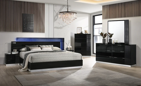 B77 MODENA BEDROOM SET AVAILABLE IN QUEEN AND KING SIZES AS 4 PC SET or 5 PC SET