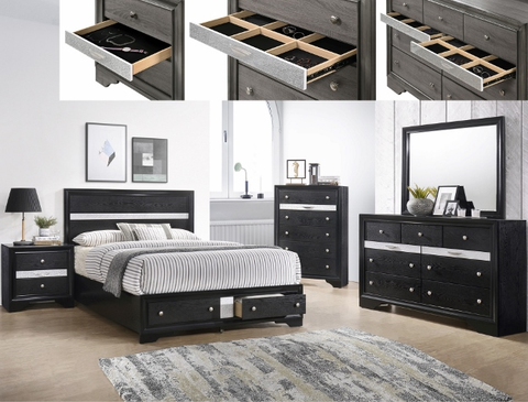 SETB4670 REGATA BEDROOM SET AVAILABLE IN QUEEN AND KING SIZES